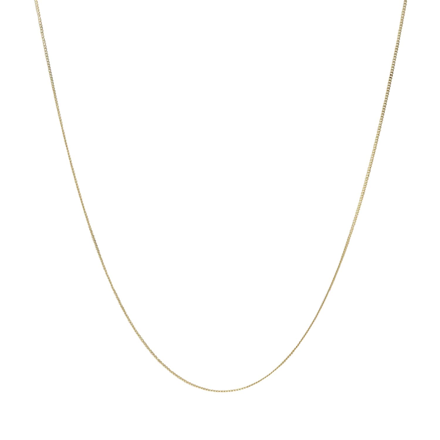 [フェアリーカレット] 18金ネックレス K18 2面喜平チェーン 日本製 検定印 50cm 引き輪(約1.4g 幅0.84mm)