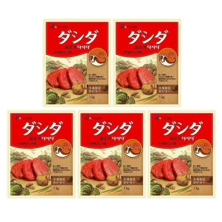 【人気商品】【5個】牛ダシダ 1kg 韓国料理 韓国 韓国食品 韓国ダシ 粉末調味料 ダシダ (D) メガ割