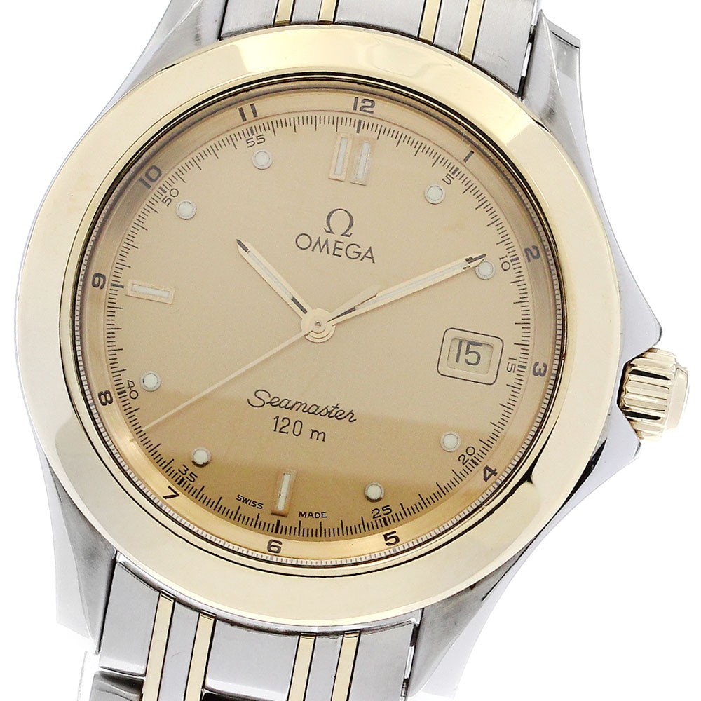 オメガ OMEGA 2311.10 シーマスター120 デイト YGコンビ クォーツ メンズ _882067【中古】