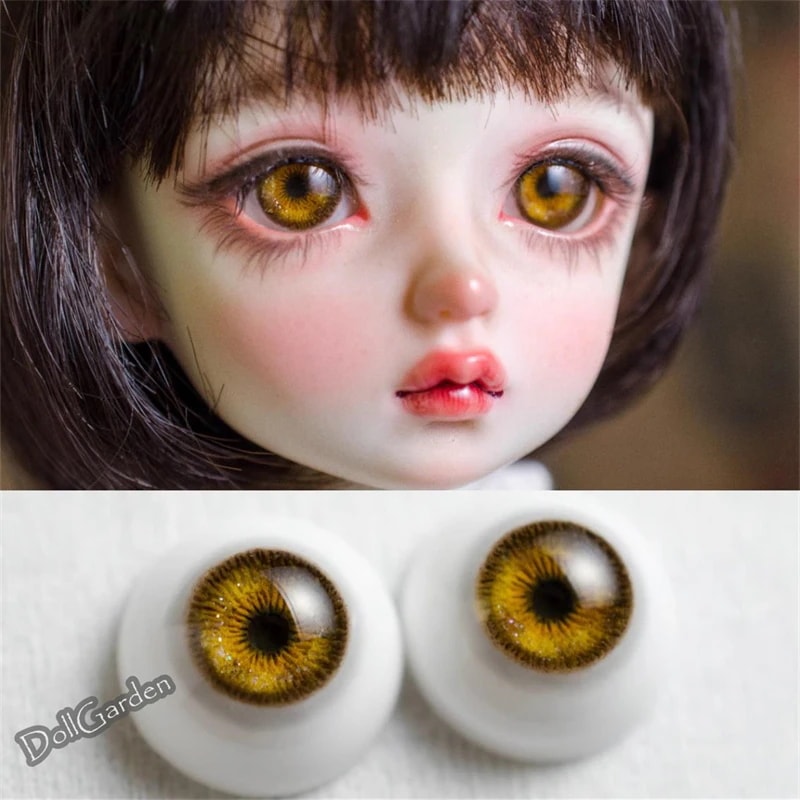 BJD 1/3 1/4 1/6 ドール アイ ゴールド 石膏アイ 三白眼 8mm/10mm/12mm/14mm/16mm/18mm/20mm/22mm/24mm SD/MSD/幼SD球体関節人形用アイ 5,816円