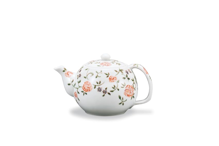 マルサン宮本『九谷焼』ポット急須 バラ 茶こし付 AP8-0447