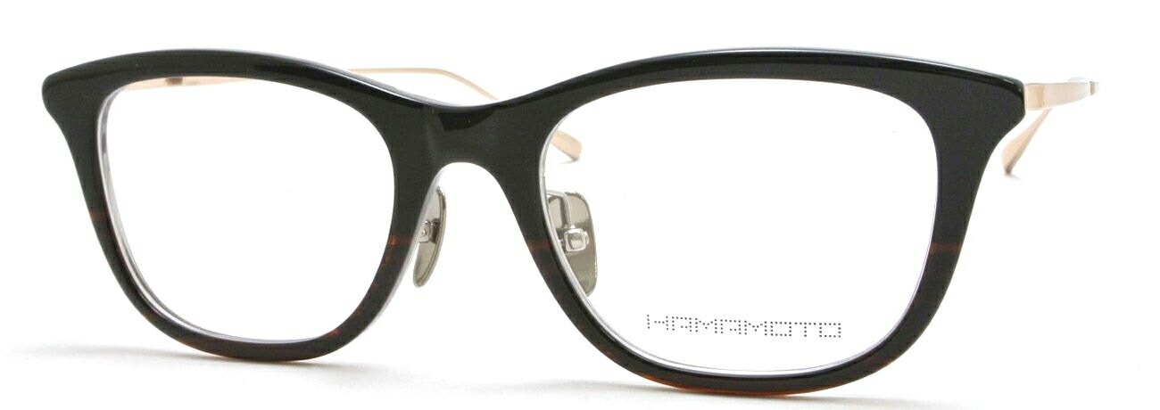 ht-571 c.2 ht6 ブラックブラウンハーフ×クリア/ゴールド メガネ めがね 眼鏡 メンズ レディース
