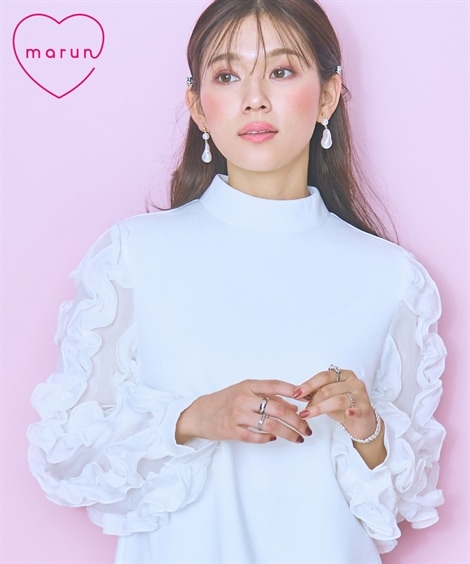 Tシャツ・カットソー 大きいサイズ 袖ボリュームカットソー　marun