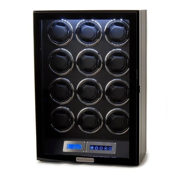 Royal hausen ロイヤルハウゼン ワインダー LEDパネル ワインディングマシーン 高級ウォッチワインダー GC03-Z21TB 12本巻き 木目調