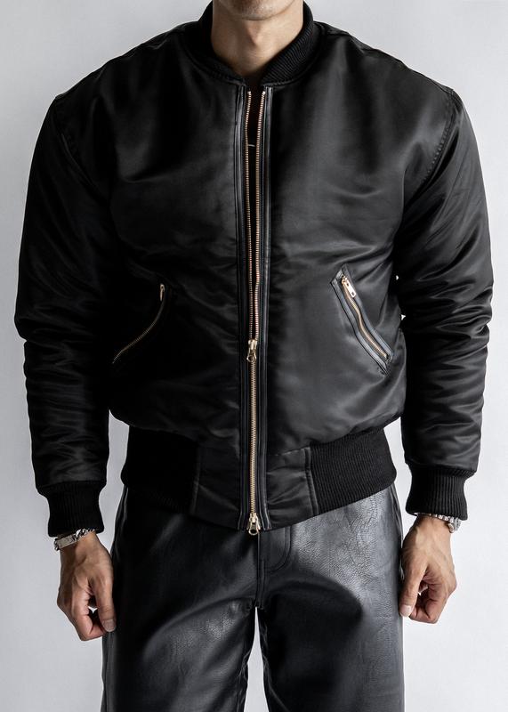 レザーma-1マッスルパディングジャンパー