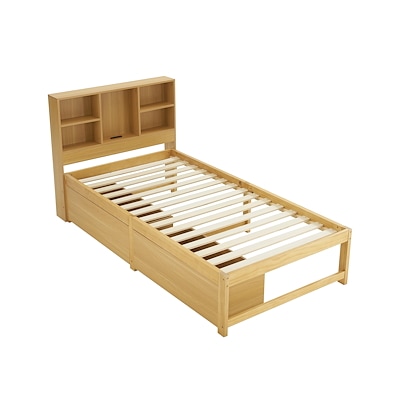 ベッド シングル すのこベッド 収納付き コンセント付き USBポート付き 引き出し付き 北欧 おしゃれ ベッドフレーム 頑丈 シンプル すのこ 木製 耐荷重 子供ベッド 子供部屋 大人用シンプル 25,711円
