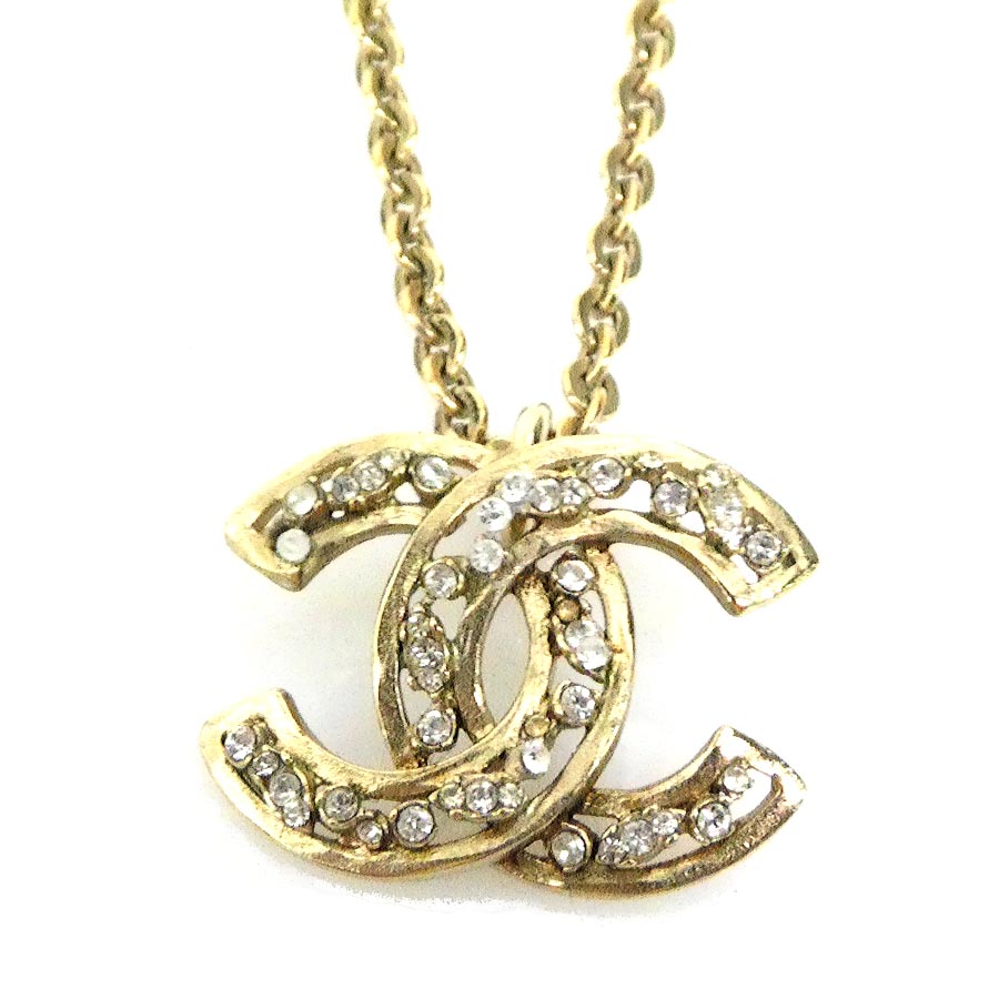 シャネル CHANEL ネックレス ココマーク メタル/フェイクパール ゴールド/オフホワイト レディース e60408g