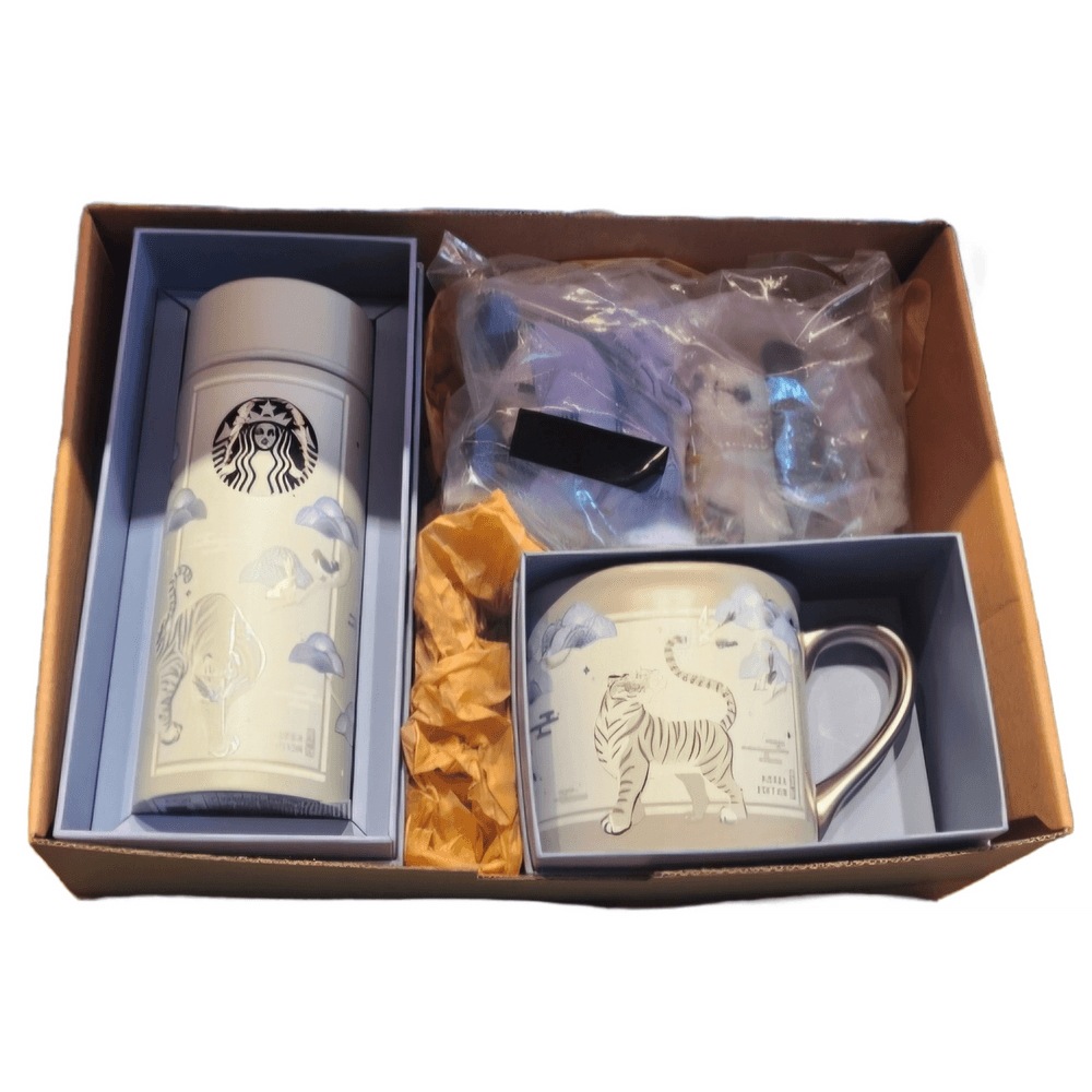スターバックス 虎作刀 セット タンブラー マグ 355ml 虎作刀 キーリング 限定版 コリア セット MD
