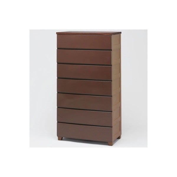 ウッドトップチェスト 7段 MG-727 ブラウン メーカー直送
