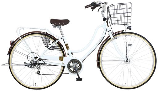 MARCLE(マルクル)【完全組立配送】27型 MCフロートミックスプレミア 外装6段 BAA適合車 LEDセンターライト オートロック両立スタンド LEDリアリフレクタ ホワイト