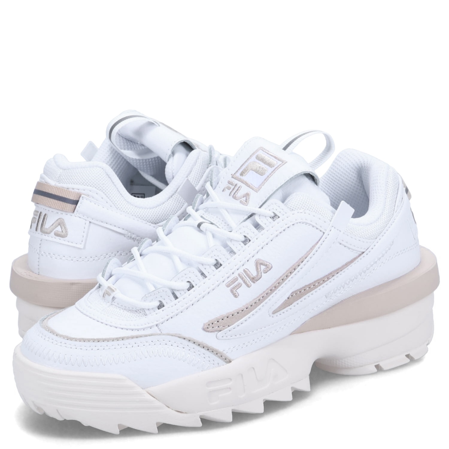 スニーカー ディスラプター2 EXP レディース 厚底 ホワイト 白 5XM02296