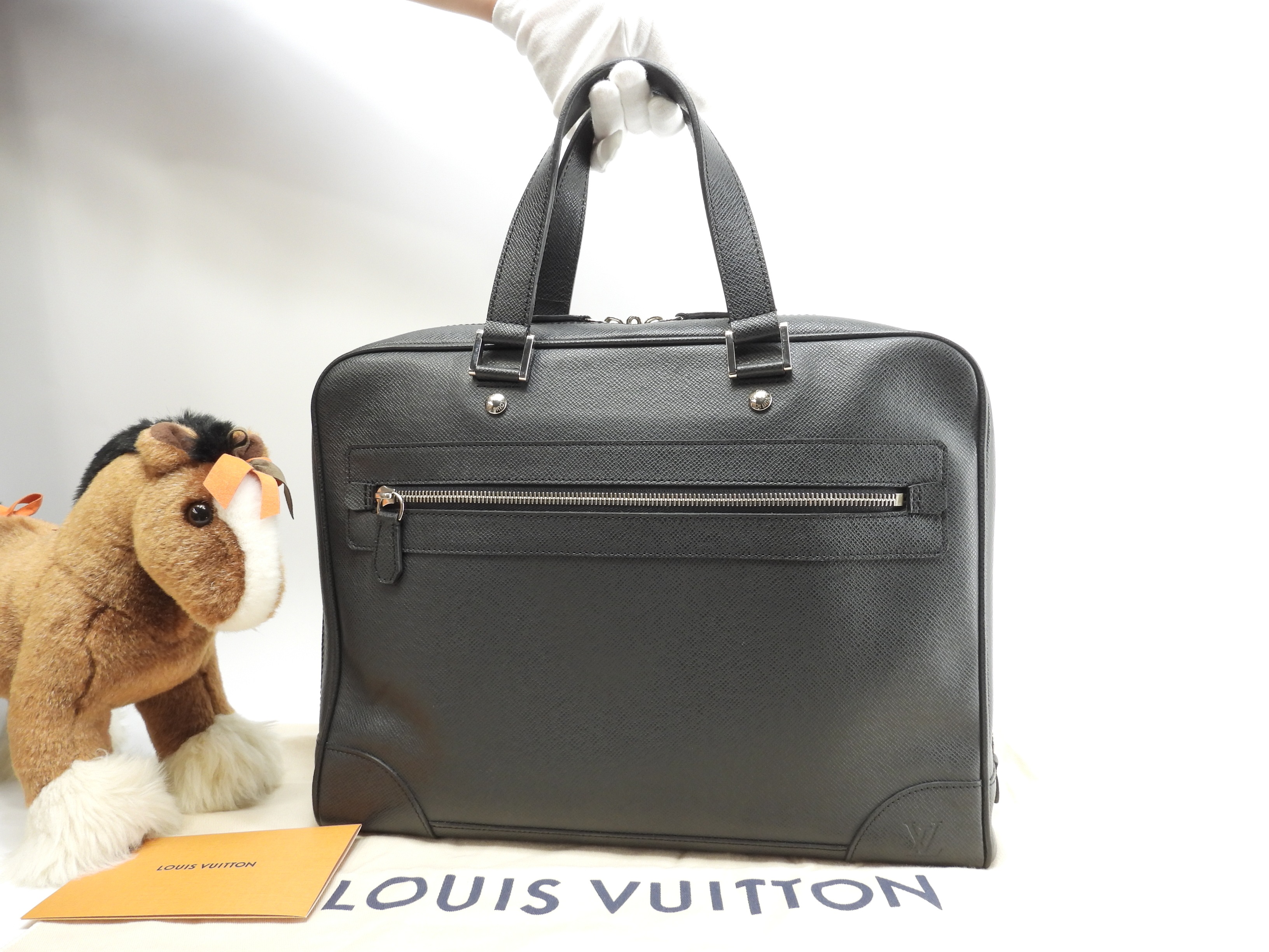 イゴール M31172 タイガ黒 ブリーフケース 書類かばん 美品@CE2058