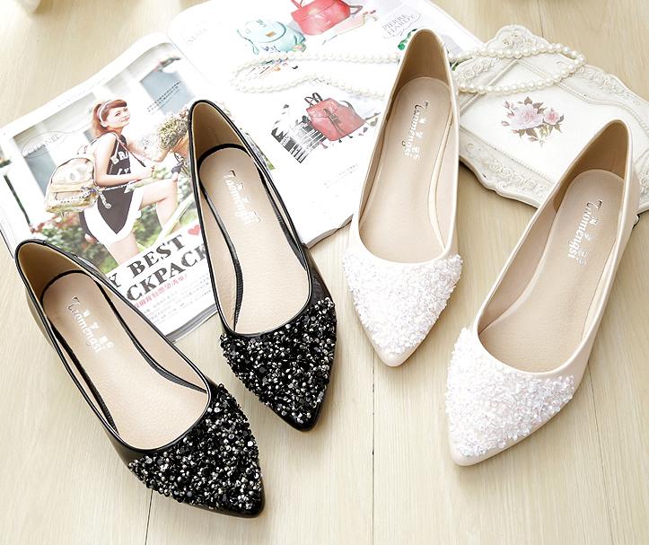 バレエシューズ 疲れない カジュアル 歩きやすい 大きいサイズ靴 ローヒール 女っぽ 柔らかい レディースぺたんこパンプス ポインテッドトゥ フラット