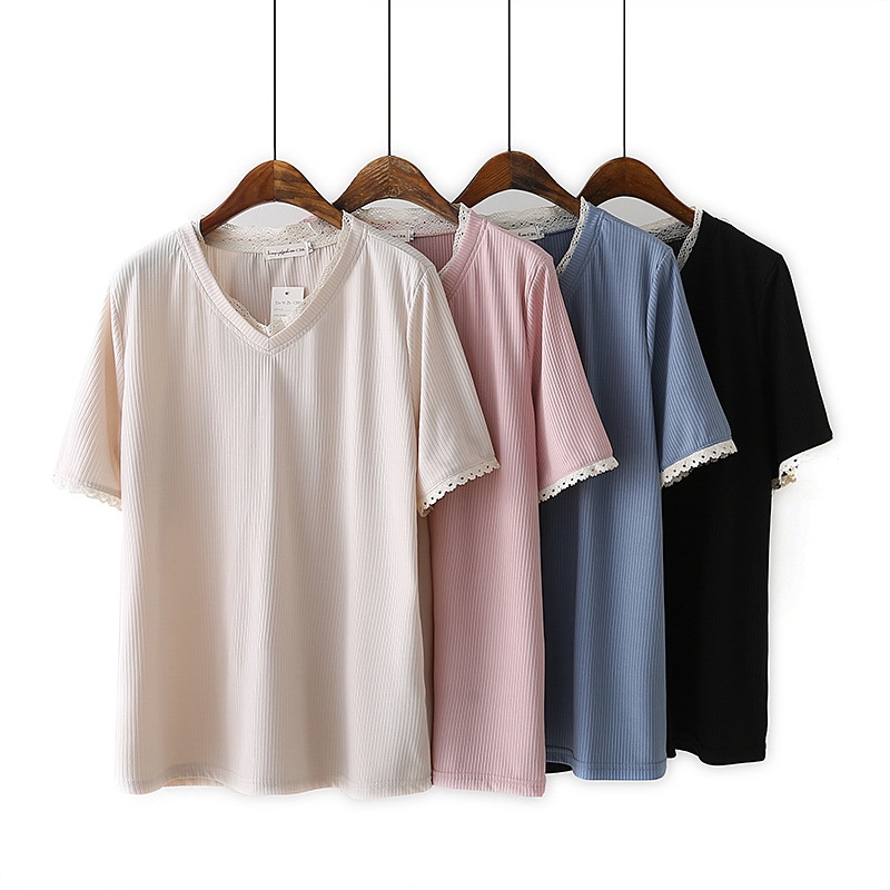 Tシャツ 韓国 半袖 レディーストップス 大きいサイズ 3l 4xl 5lブラウス カジュアル ゆっ