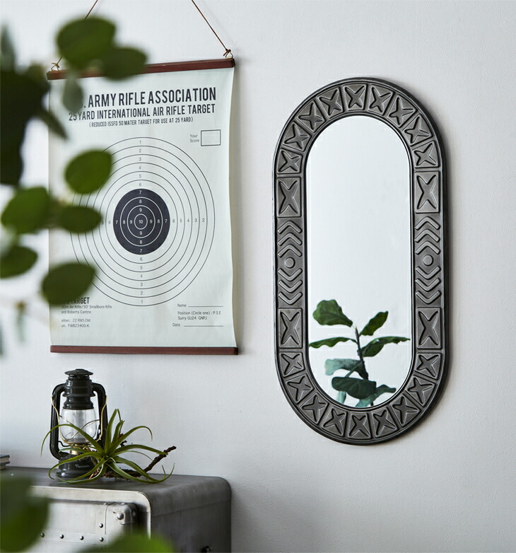 壁掛け ミラー だ円 壁飾り ミラー アイアン 男前インテリア おしゃれ 飾り ウォールデコ 鏡 ウォールミラー リビング 玄関飾り 北欧 シンプル メンズ レディース インテリア ギフト 結婚 新築