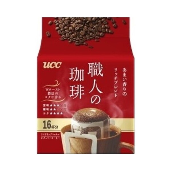UCC 職人の珈琲 ワンドリップコーヒー あまい香りのリッチブレンド 16P× 12 メーカー直送