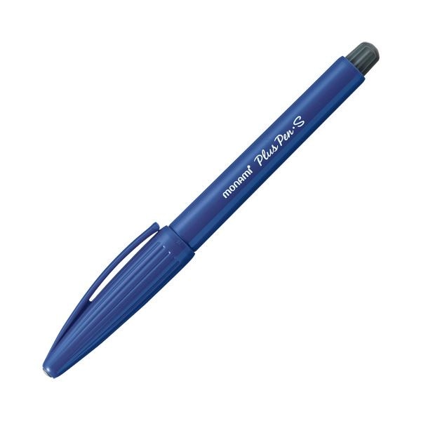 （まとめ） モナミ 水性サインペン PlusPenS 極細 青 18452 1セット（12本） 10セット