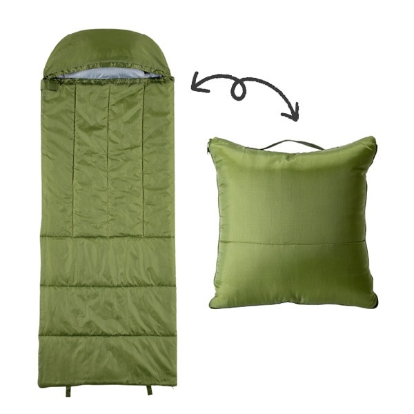 【マツコの知らない世界で紹介！】SONAENO クッション型多機能寝袋 D-0070-4060-00 オリーブグリーン