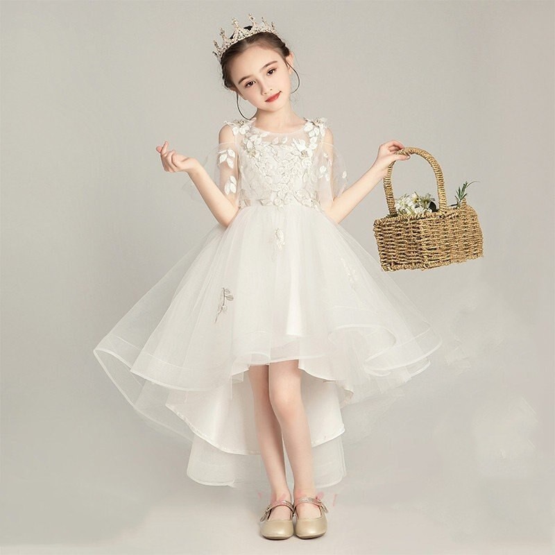 激安本物 子供ドレス フォーマル チュールドレス 子供用ドレス ピアノ演奏会 ワンピース ガールズお嬢様風 パーティー司会者 ダンス演出 90cm160cm