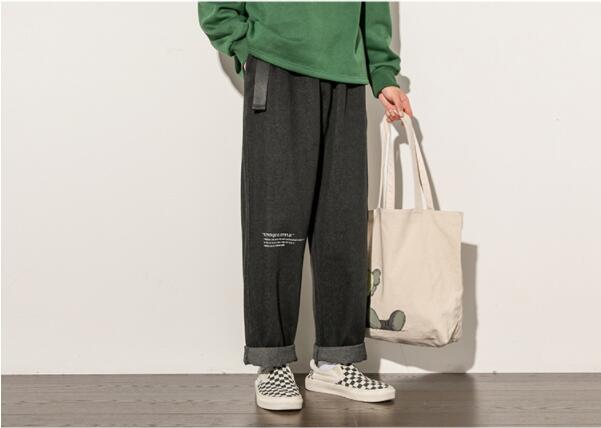 メンズ 韓国のファッション新しい レトロ ストレートレムハーレムパンツ ワイドレッグパンツ88A13