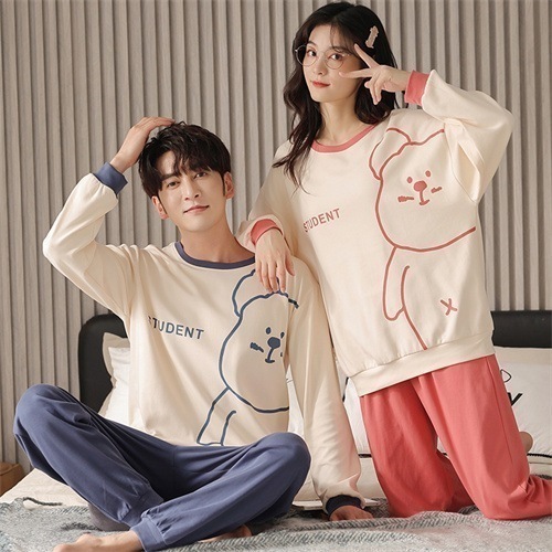 2024春新商品ペアパジャマ カップル ペア ルームウェア ペアパジャマ 秋 冬 綿 結婚祝い プレゼント ペアパジャマ 大きいサイズ お祝い 長袖 カップル ペア パジャマ ギフト 上下 セット レ