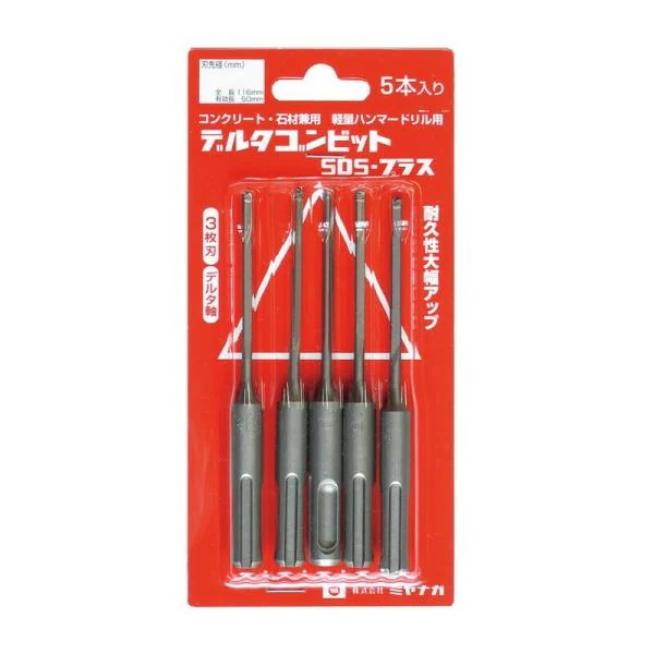 ミヤナガ デルタゴンビットSDS 5本 DLSDS50P5 先端工具 コンクリートアクセサリ 軽量ハンマーＳＤＳ ミヤナガ 4,575円