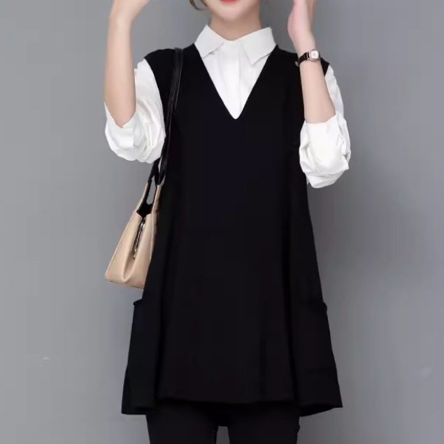 レディース ニット セーター プルオーバー ベスト 袖なし ノースリーブ Vネック 襟なし ワイド ポケット 伸縮性 かわいい 大人可愛い きれいめ シンプル カジュアル 上品 おしゃれ かっこいい