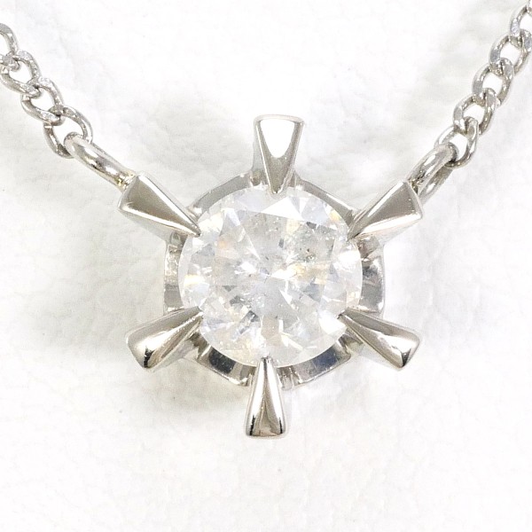PT PT850 ネックレス ダイヤ 0.35 総重量約3.1g 約44cm ジュエリー 中古