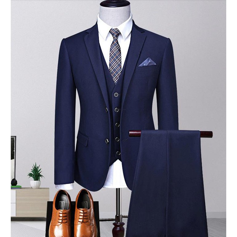 セットアップ メンズ 上下セット カジュアルスーツ テーラードジャケット ロングパンツ ベスト 3点