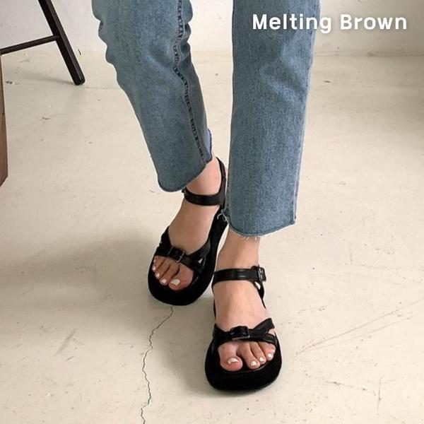カジュアル 女性 ストラップ プラットフォーム サンダル 3color