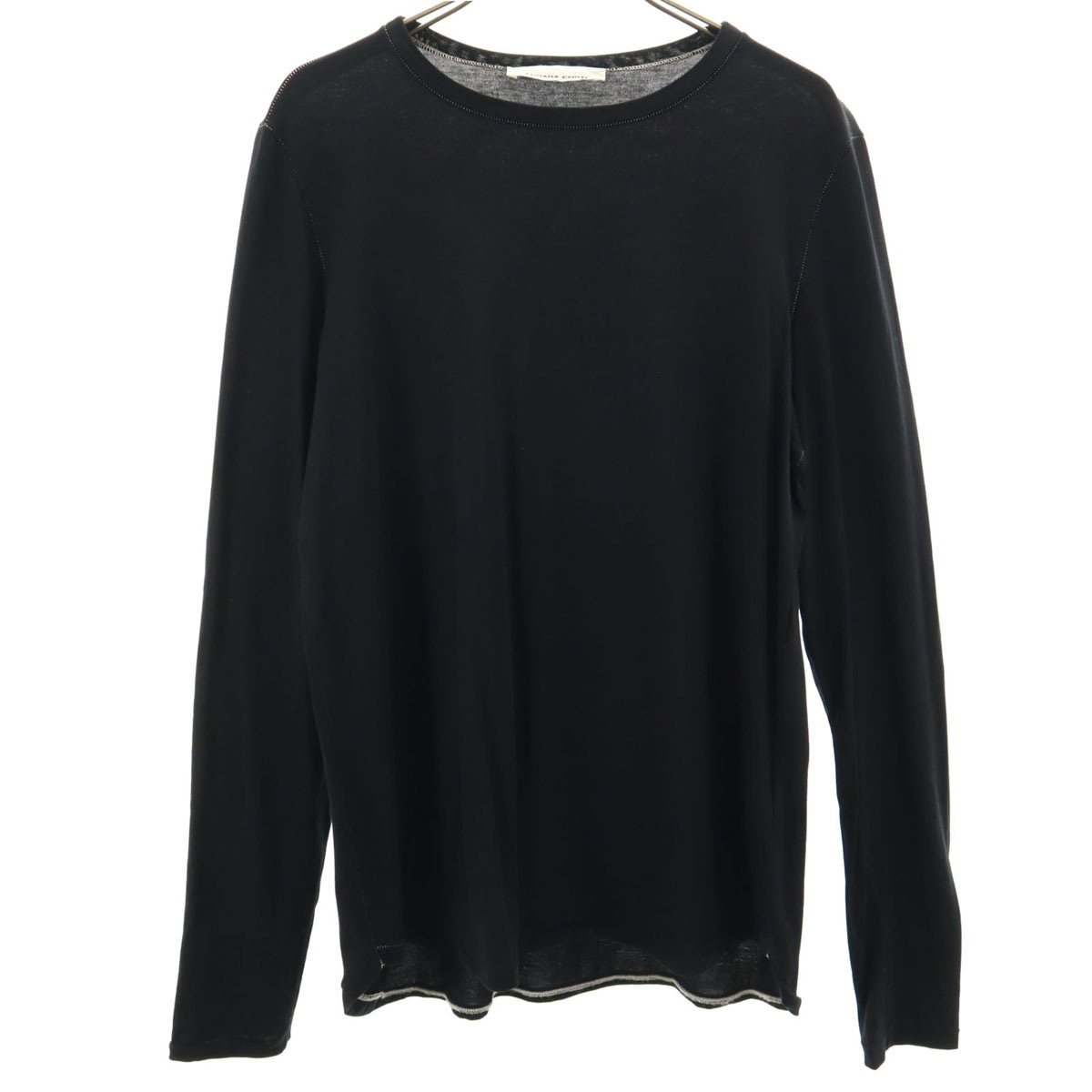 LIVIANA CONTI リビアナコンティ イタリア製 長袖 カットソー M ブラック レディース 古着