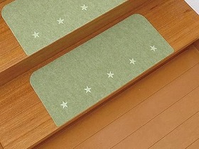 吸着蓄光階段マット（15枚入） グリーン KO-22