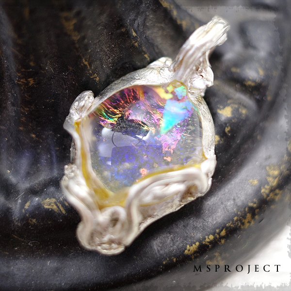 チタンガラスペンダント ネックレス ダイクロガラス NASA シルバー1000 エムエスプロジェクト MS project 鬼束信