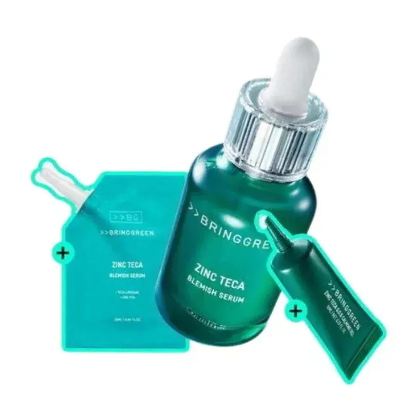 ジンクテカ トラブル セラム 50ml＋リフィル25ml＋スポットジェル10ml+バンブー ヒアルロン リップエッセンス 2本
