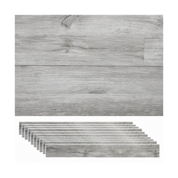 住まいスタイル 壁に貼れる天然木パネル ソリデコプレミアムシリーズ オークホワイトグレー 10枚組(約1.5m2) SLDCPR-10P-006GRY メーカー直送