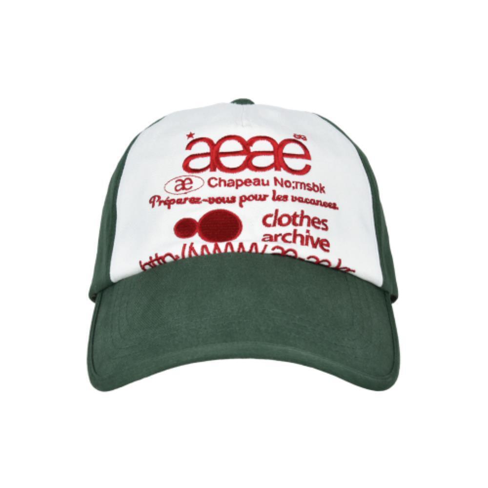 AEAE WEB LOGO 5 PANNEL BALL CAP GREEN A231UAA02GE