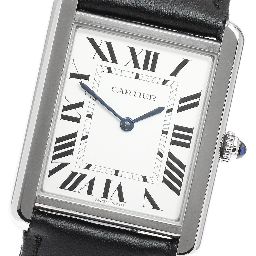 カルティエ CARTIER WSTA0028 タンクソロLM クォーツ メンズ 良品 保証書付き_960852【中古】