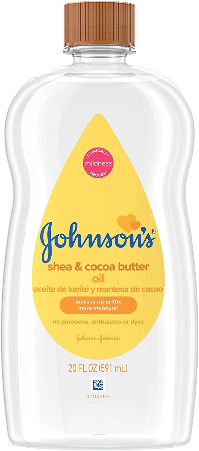 ジョンソンのベビーオイル水分損失を防ぐシアとココアバターで強化されたミネラルオイル低アレルギー