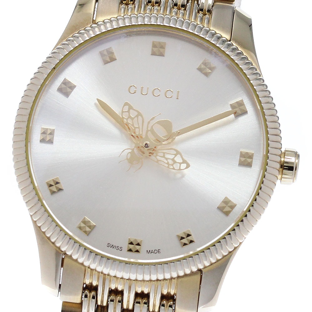 グッチ GUCCI 126.5/YA1265021 Gタイムレス ビー クォーツ レディース _962274【中古】