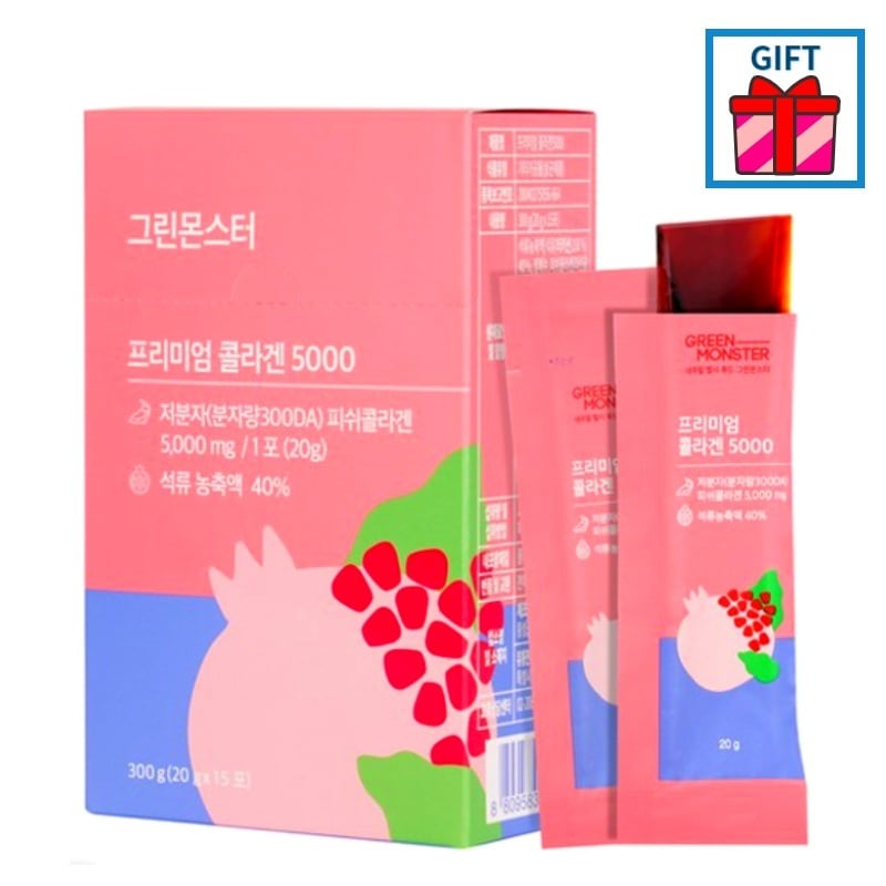 [プレミアム] 低分子コラーゲン 5000 20g 15包 1box/ザクロ/インナービューティー/高含量 低分子/ヒアルロン酸/韓国コラーゲン/栄養剤/ゼリー