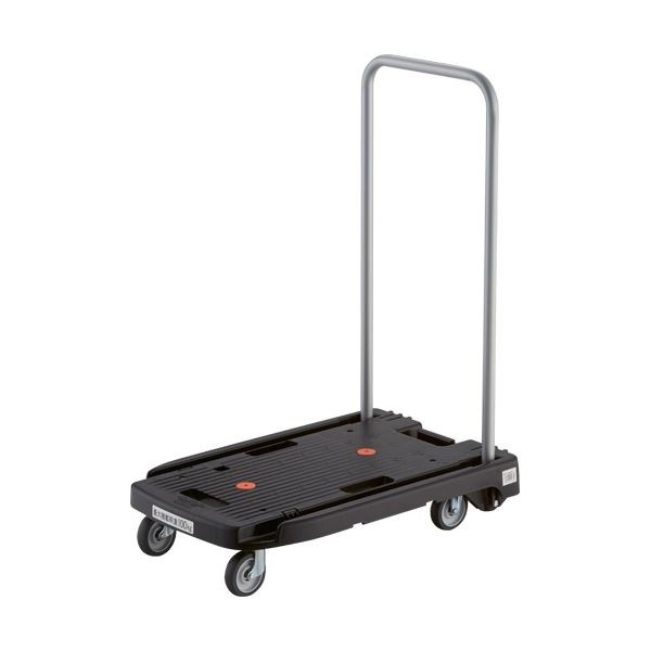 （まとめ）TRUSCO こまわりくん 100kg均等荷重 ブラック MP-6039N2-BK-OTS 1台 3セット
