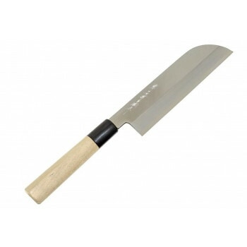 日本製　堺の包丁　堺一文字吉国作 白二鋼 鎌薄刃　包丁210mm