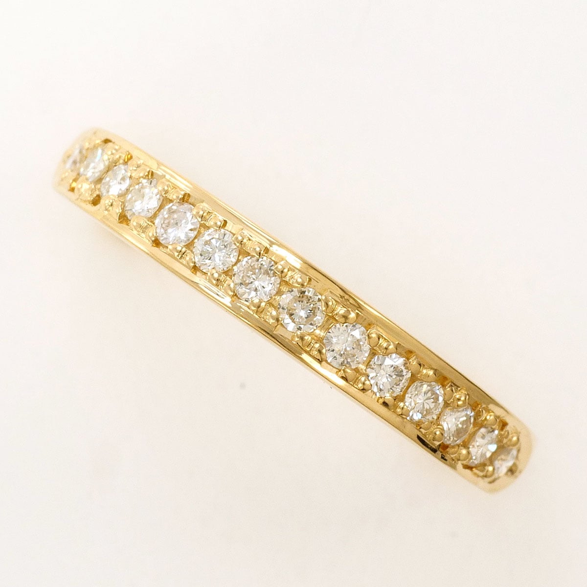 K18 18金 YG イエローゴールド リング・指輪 13号 ダイヤモンド 0.19ct 総重量約2.4g 中古