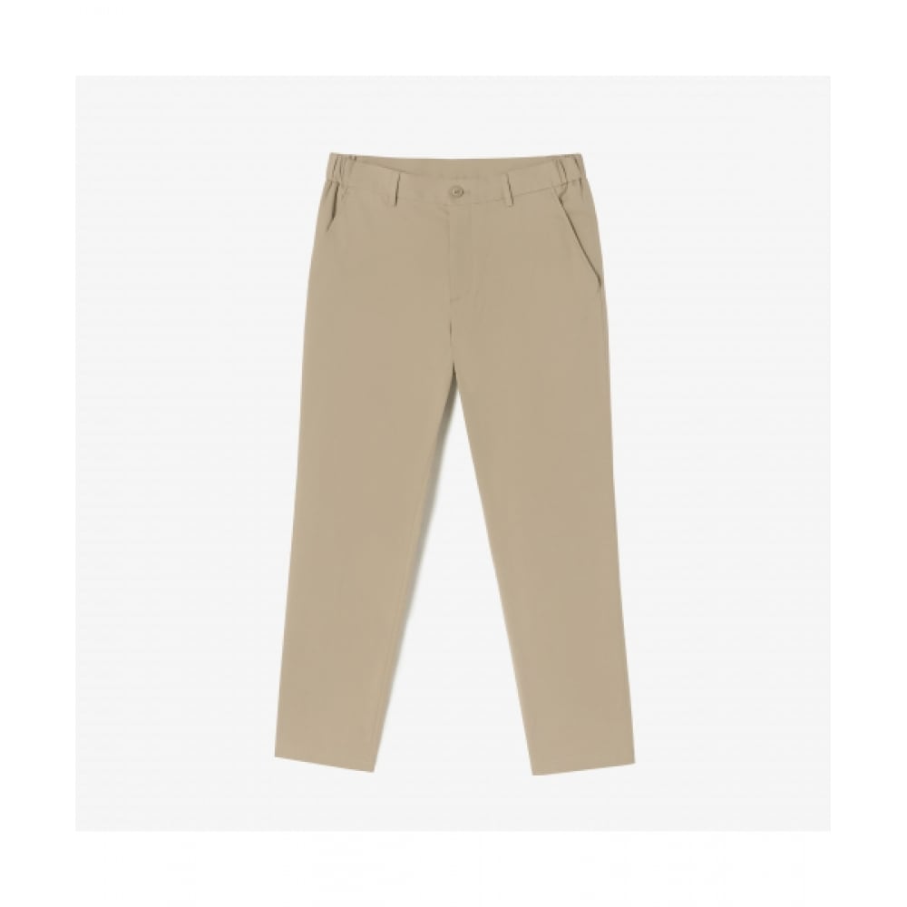 LACOSTE メンズリブ付きチノパンツ [ベージュ]