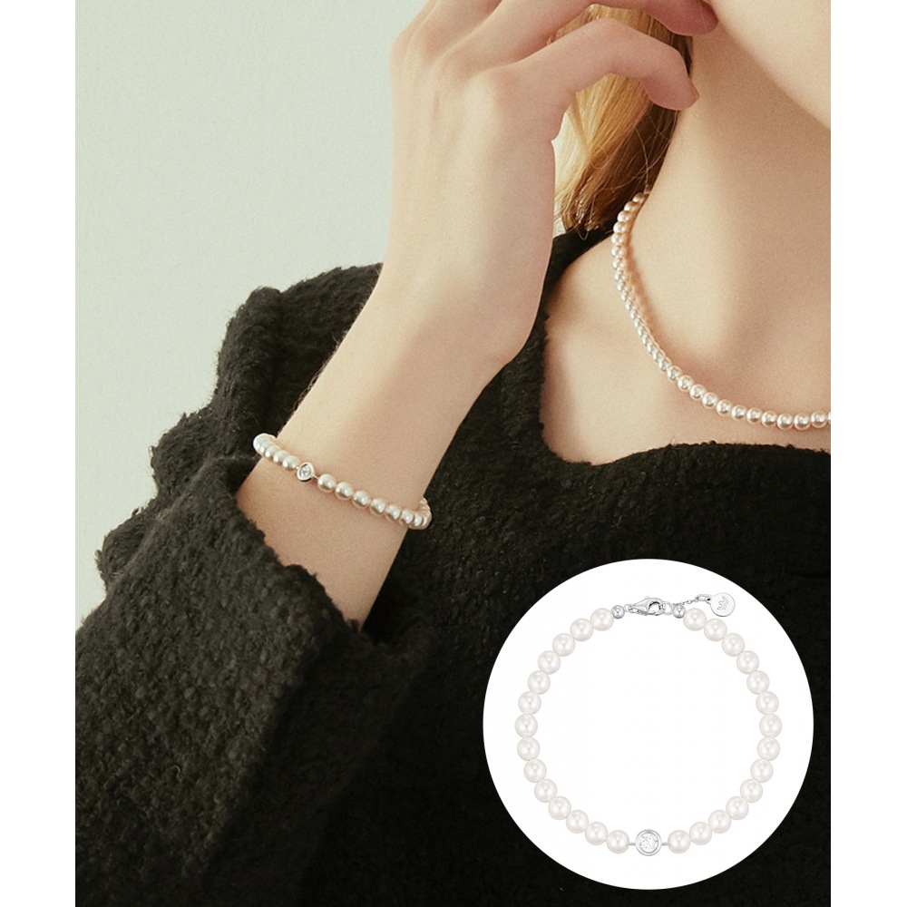 ジェスティーナベーシックペルリナパールビーズブレスレット 5mm (JJP1BI3BS204SW7S0)