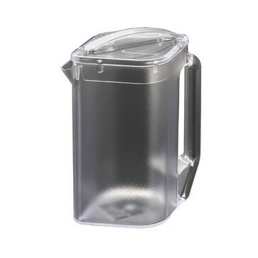 （まとめ買い）本間冬治工業 ポリカ角型ウォーターポット クリアー（2.1L） [x3]