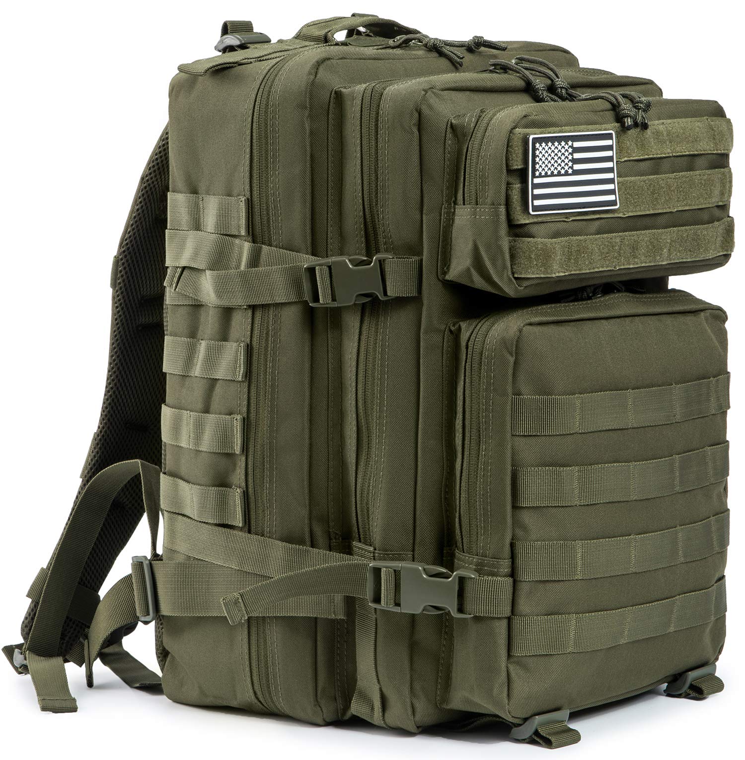 QT&QY 45リットルミリタリー タクティカルバックパック Molle アーミーアサルトパック3日間 バグアウトバッグ ハイキング用/ツリーキング用リュックサック 4,967円