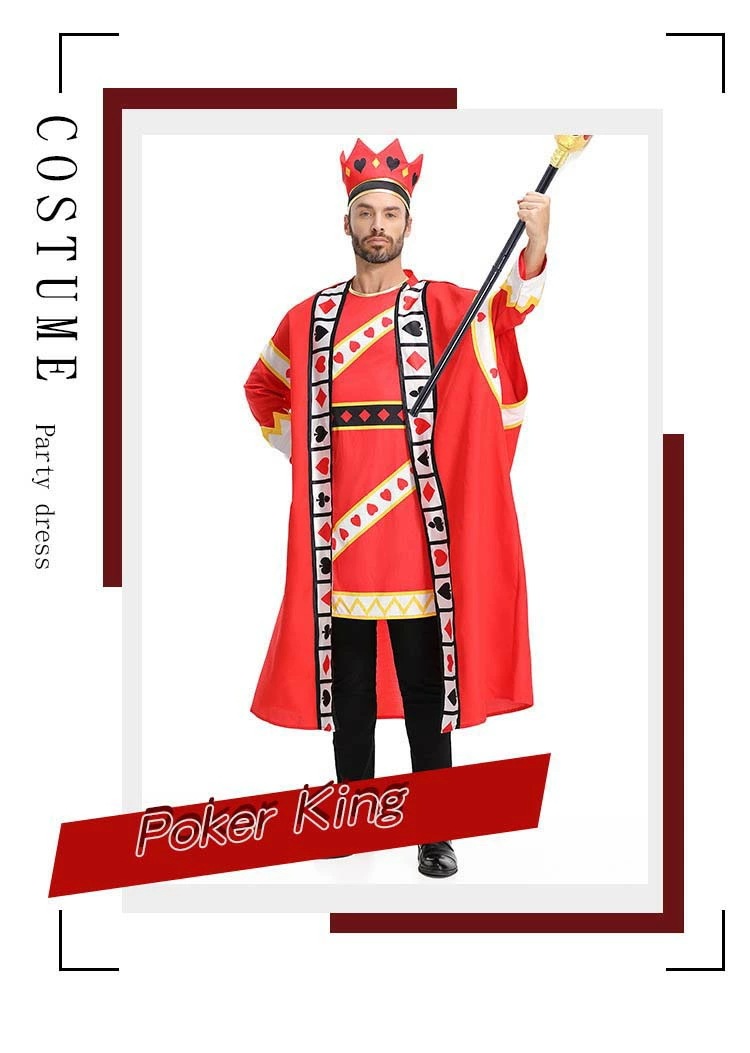 ハロウィン 出し物 King キング 王様 国王 王冠 本格的 男性用 大人用 メンズ 衣装 仮装マラソン なりきり コスプレ 仮装 コスチューム パーティーグッズ トランプの王様 ポーカーフェイス