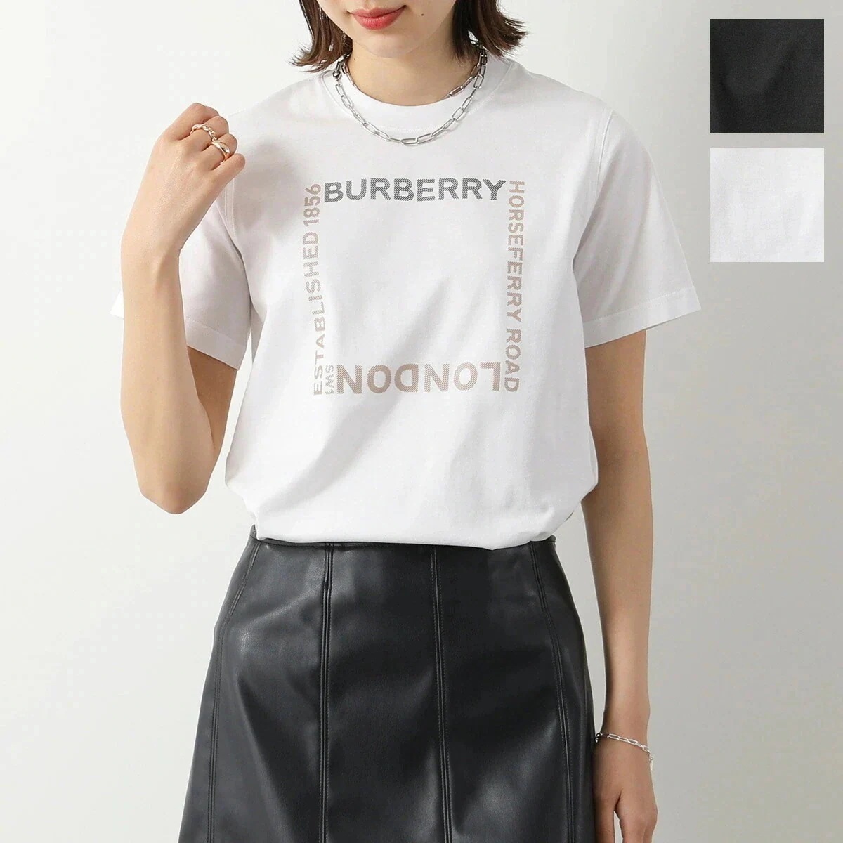 BURBERRY バーバリー 半袖 Tシャツ MARGOT マーゴット 8056048 8064473 レディース コットン ロゴ ロゴT クルーネック カラー 【mega】