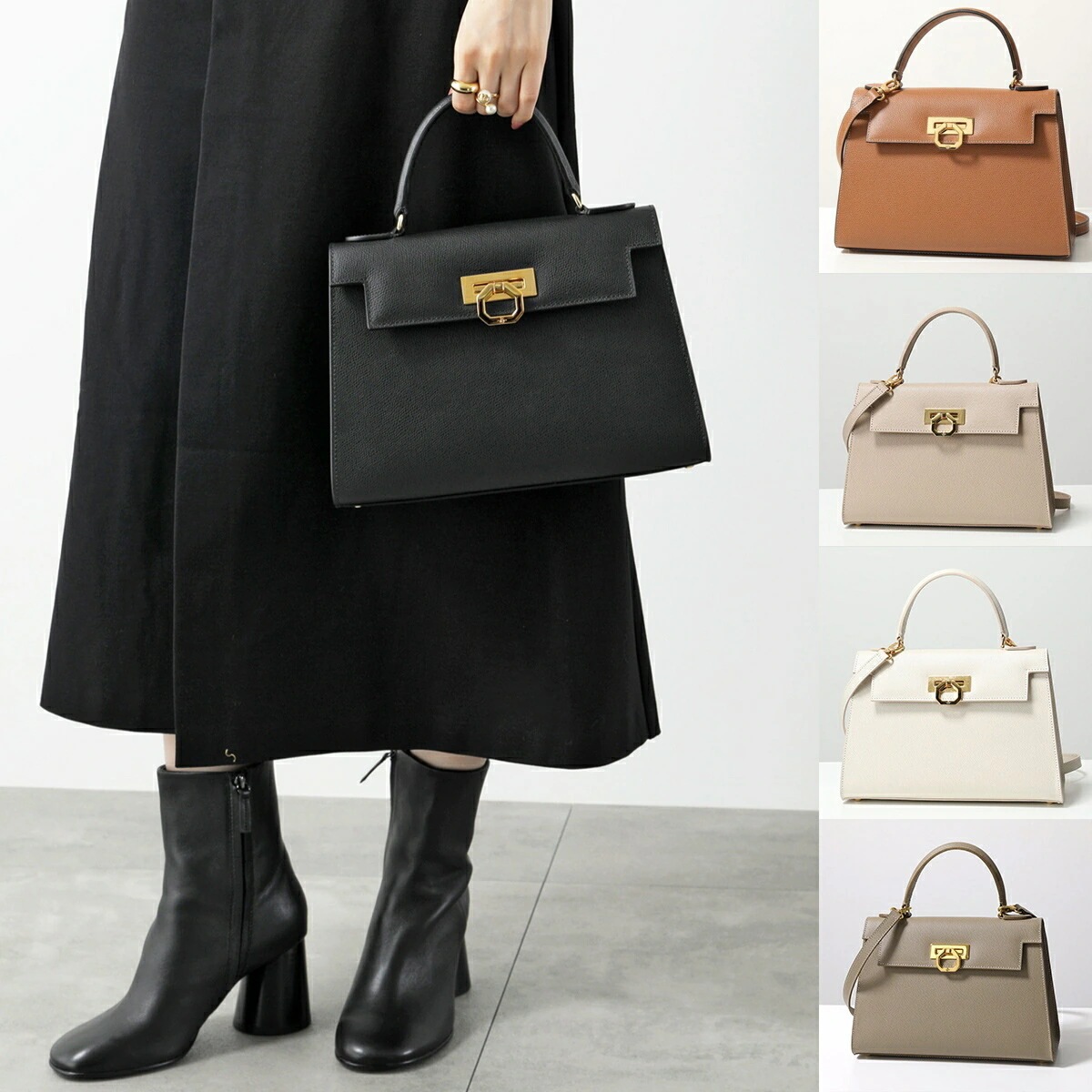 CARBOTTI カルボッティ ハンドバッグ ELENA 243 V2 エレナ レディース パルメラートレザー ショルダーバッグ 鞄 カラー5色